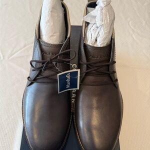 Cole Haan Grey Leather Men's Chukka Shoes